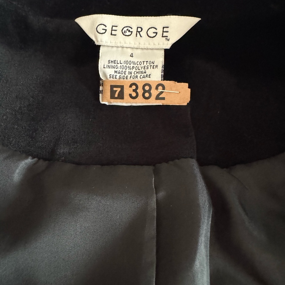 🛍️SALE🛍️ George Women's Black Velvet Suit Jacket | Blazer - Picture 7 of 9